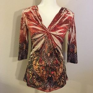 Dramatically Gorgeous 3/4 Sleeve Shirt EUC